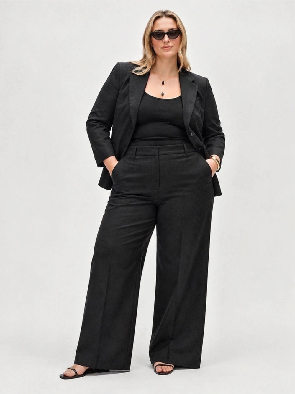 J.Crew Wide-leg pant with tuxedo stripe Pants Black